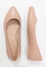 Z62T2069 Women Anna Field Leather Ballet Pumps Beige - Image 4