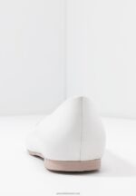 Z62T2072 Women Anna Field Leather Ballet Pumps White - Image 6