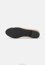 Z62T2073 Women Anna Field Leather Ballet Pumps Beige - Image 5