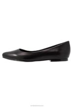 Z62T2077 Women Anna Field Leather Ballet Pumps Black - Image 2