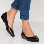 Z62T2077 Women Anna Field Leather Ballet Pumps Black