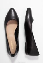 Z62T2077 Women Anna Field Leather Ballet Pumps Black - Image 4