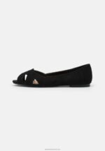Z62T2082 Women Anna Field Peeptoe Ballet Pumps Black - Image 2