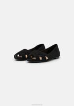 Z62T2082 Women Anna Field Peeptoe Ballet Pumps Black - Image 3