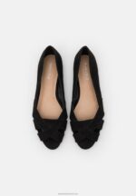 Z62T2082 Women Anna Field Peeptoe Ballet Pumps Black - Image 6