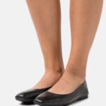 Z62T2085 Women Anna Field Leather Comfort Ballet Pumps Black