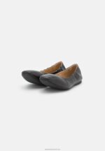 Z62T2085 Women Anna Field Leather Comfort Ballet Pumps Black - Image 3
