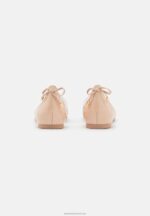 Z62T2086 Women Anna Field Leather Ballet Pumps Beige - Image 4