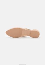 Z62T2086 Women Anna Field Leather Ballet Pumps Beige - Image 5