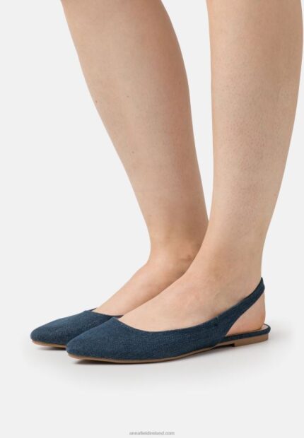 Z62T2183 Women Anna Field Slingback Ballet Pumps Blue