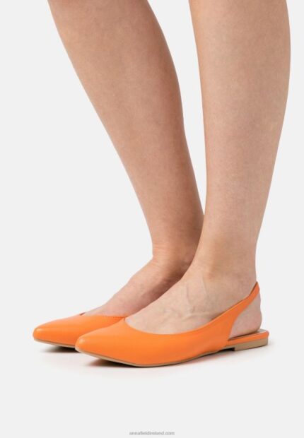 Z62T2184 Women Anna Field Slingback Ballet Pumps Orange