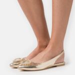 Z62T2185 Women Anna Field Slingback Ballet Pumps Gold