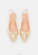 Z62T2185 Women Anna Field Slingback Ballet Pumps Gold - Image 6