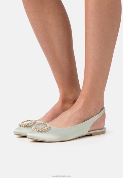 Z62T2186 Women Anna Field Slingback Ballet Pumps Green