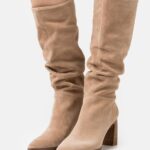 Z62T2201 Women Anna Field Leather Boots Beige