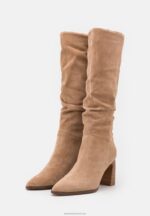 Z62T2201 Women Anna Field Leather Boots Beige - Image 3