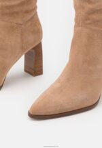 Z62T2201 Women Anna Field Leather Boots Beige - Image 6