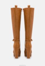 Z62T2221 Women Anna Field Lace-Up Boots Cognac - Image 4