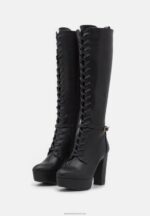 Z62T2223 Women Anna Field Lace-Up Boots Black - Image 3