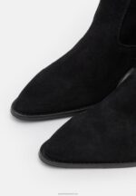 Z62T2225 Women Anna Field Leather Cowboy/Biker Boots Black - Image 6