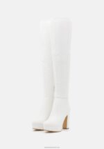 Z62T2233 Women Anna Field Over-The-Knee Boots White - Image 3