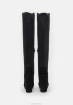 Z62T2239 Women Anna Field Leather Over-The-Knee Boots Black - Image 4
