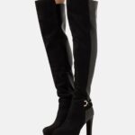 Z62T2242 Women Anna Field Over-The-Knee Boots Black