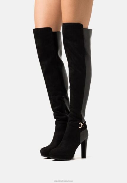Z62T2242 Women Anna Field Over-The-Knee Boots Black