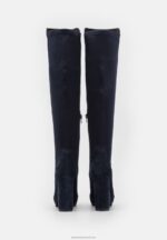 Z62T2243 Women Anna Field Leather Over-The-Knee Boots Dark Blue - Image 4