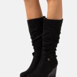 Z62T2247 Women Anna Field Wedge Boots Black