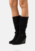Z62T2247 Women Anna Field Wedge Boots Black