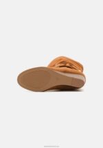 Z62T2252 Women Anna Field Wedge Boots Cognac - Image 5