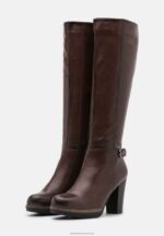 Z62T2255 Women Anna Field High Heeled Boots Dark Brown - Image 3