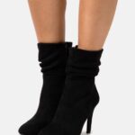 Z62T2259 Women Anna Field High Heeled Ankle Boots Black
