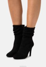Z62T2259 Women Anna Field High Heeled Ankle Boots Black