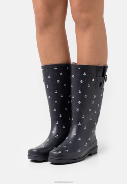 Z62T2270 Women Anna Field Wellies Dark Blue