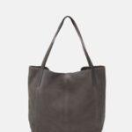 Z62T2303 Women Anna Field Leather Handbag Anthracite
