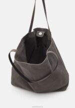 Z62T2303 Women Anna Field Leather Handbag Anthracite - Image 3