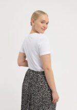 Z62T239 Women Anna Field Print T-Shirt White - Image 3