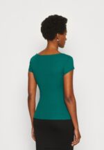 Z62T240 Women Anna Field Print T-Shirt Dark Green - Image 3
