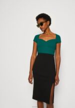 Z62T240 Women Anna Field Print T-Shirt Dark Green - Image 4