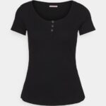 Z62T248 Women Anna Field Basic T-Shirt Black