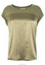 Z62T256 Women Anna Field Print T-Shirt Martini Olive - Image 5