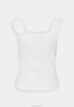 Z62T258 Women Anna Field Print T-Shirt White - Image 2