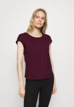 Z62T259 Women Anna Field 3 Pack Basic T-Shirt Black/White/Dark Red - Image 5