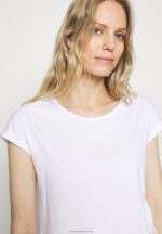 Z62T259 Women Anna Field 3 Pack Basic T-Shirt Black/White/Dark Red - Image 7