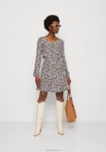 Z62T25 Women Anna Field Day Dress Black/White - Image 2