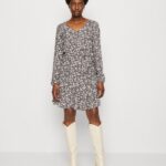 Z62T25 Women Anna Field Day Dress Black/White