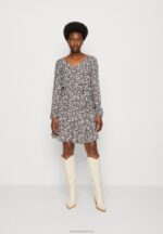 Z62T25 Women Anna Field Day Dress Black/White