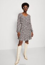 Z62T25 Women Anna Field Day Dress Black/White - Image 4